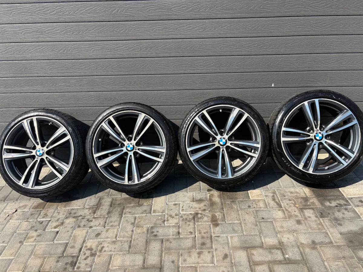 19” GENUINE BMW F30 3,5 SERIES ALLOY WHEELS &TYRES - Image 2
