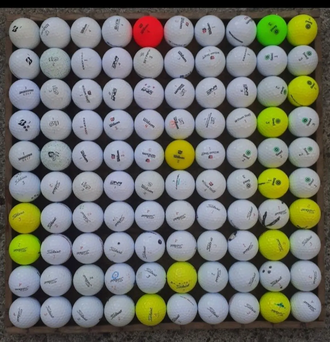 100 Grade A golf ball mix