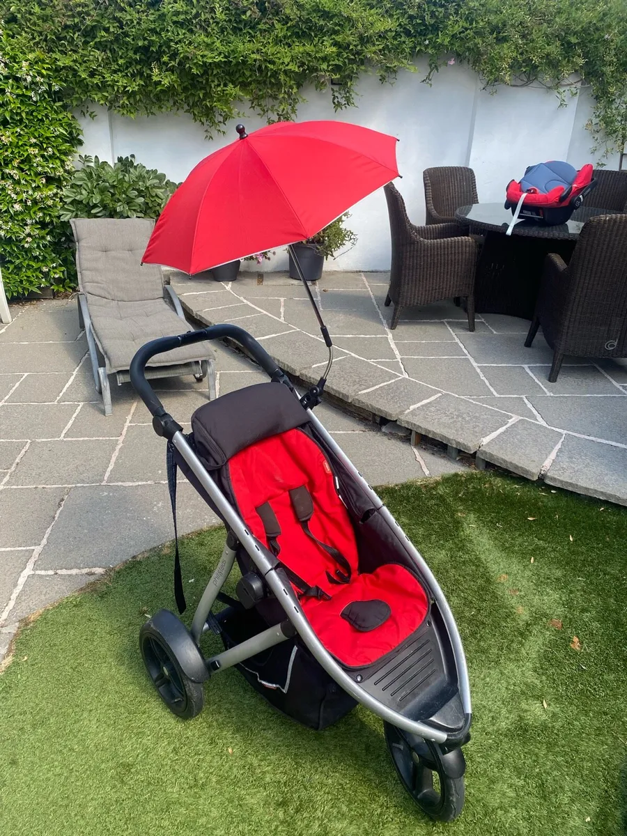 Phil&Teds double buggy incl car seat & bassinet - Image 2