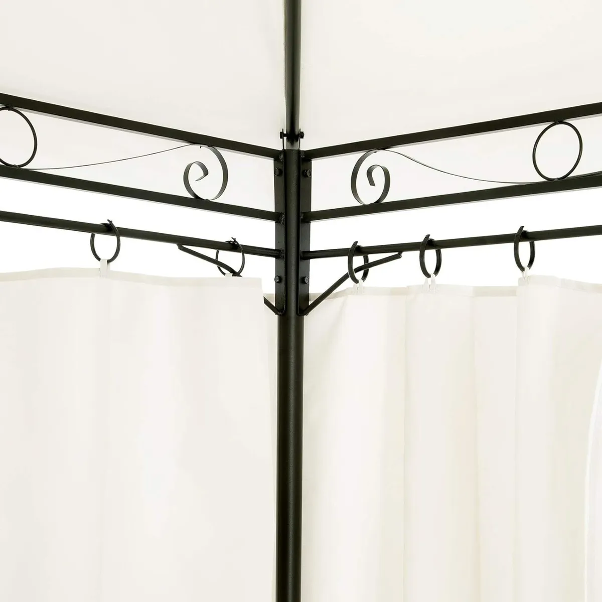 3 x 4m Metal Garden Gazebo with Side Curtains Wate - Image 4