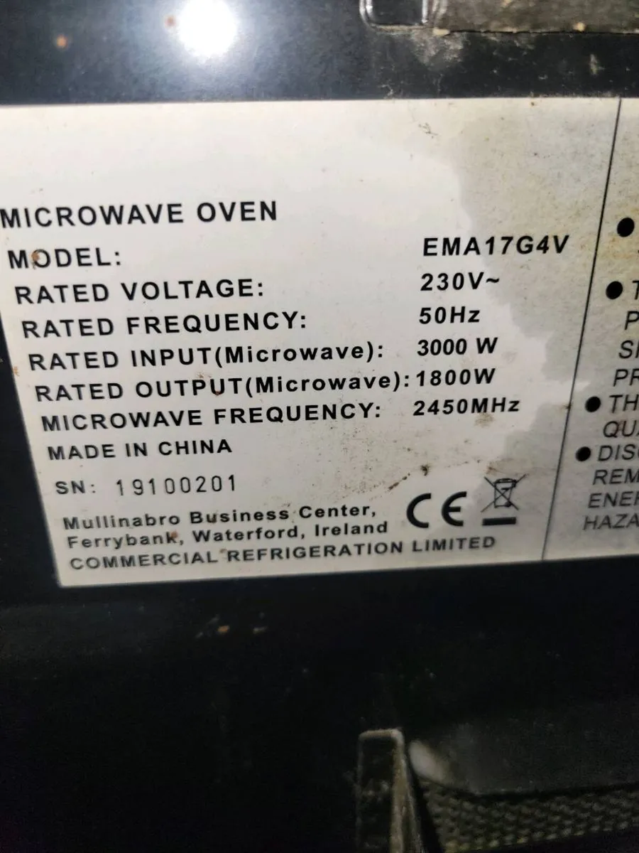 Microwave Commercial EMA 17G 4V - Image 4