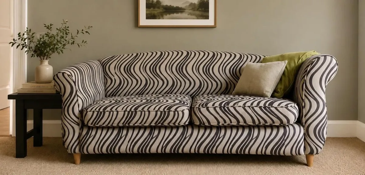 Designer Curved 2.5 Seater Sofa - Image 1