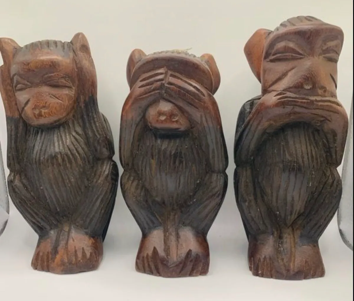 Vintage carved monkeys