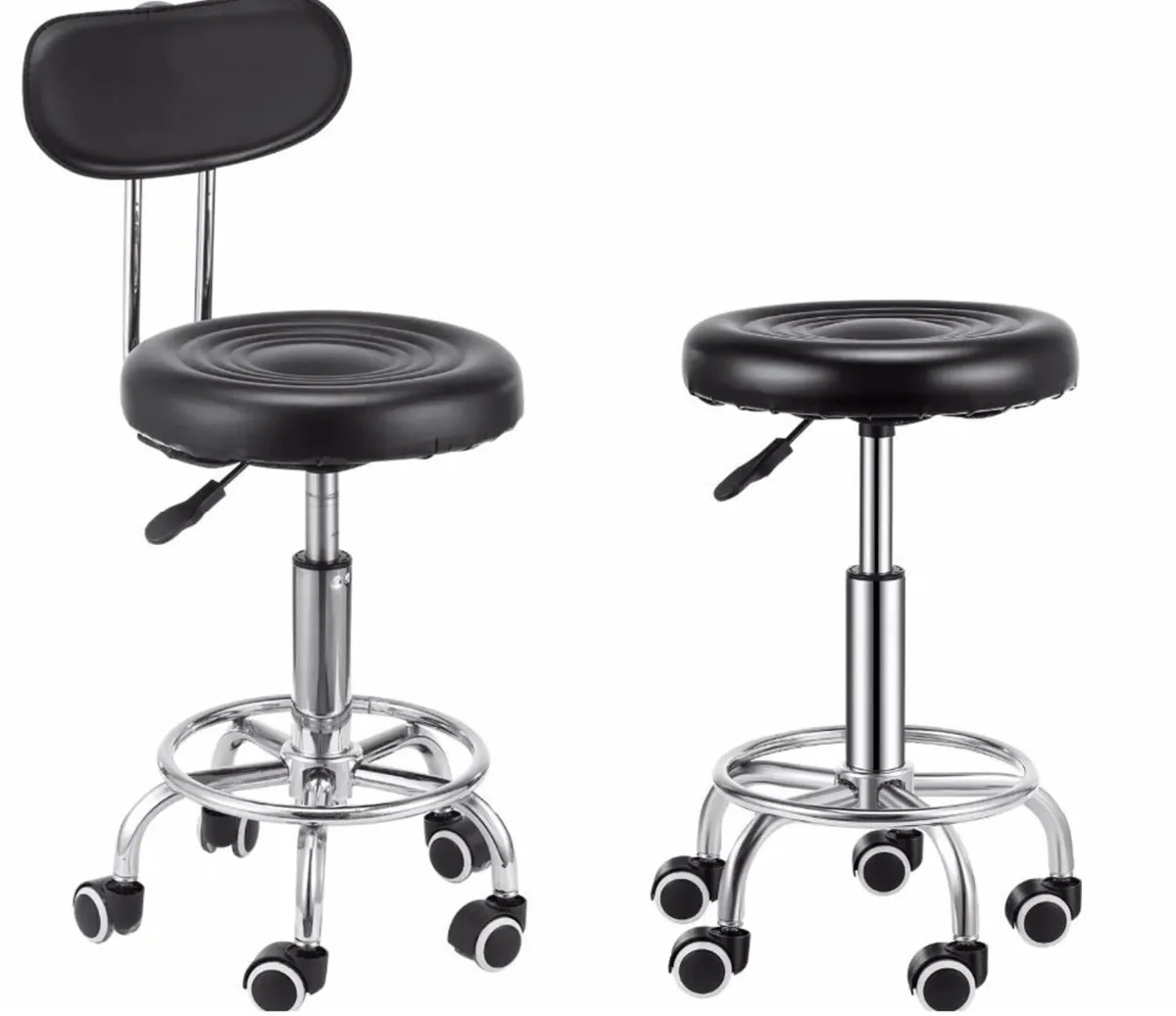 Salon Stool NEW Adjustable Swivel Chair on Wheels - Image 4