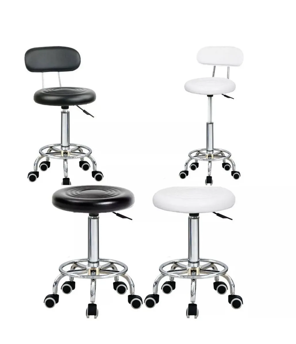 Salon Stool Adjustable with or without Back NEW - Image 1