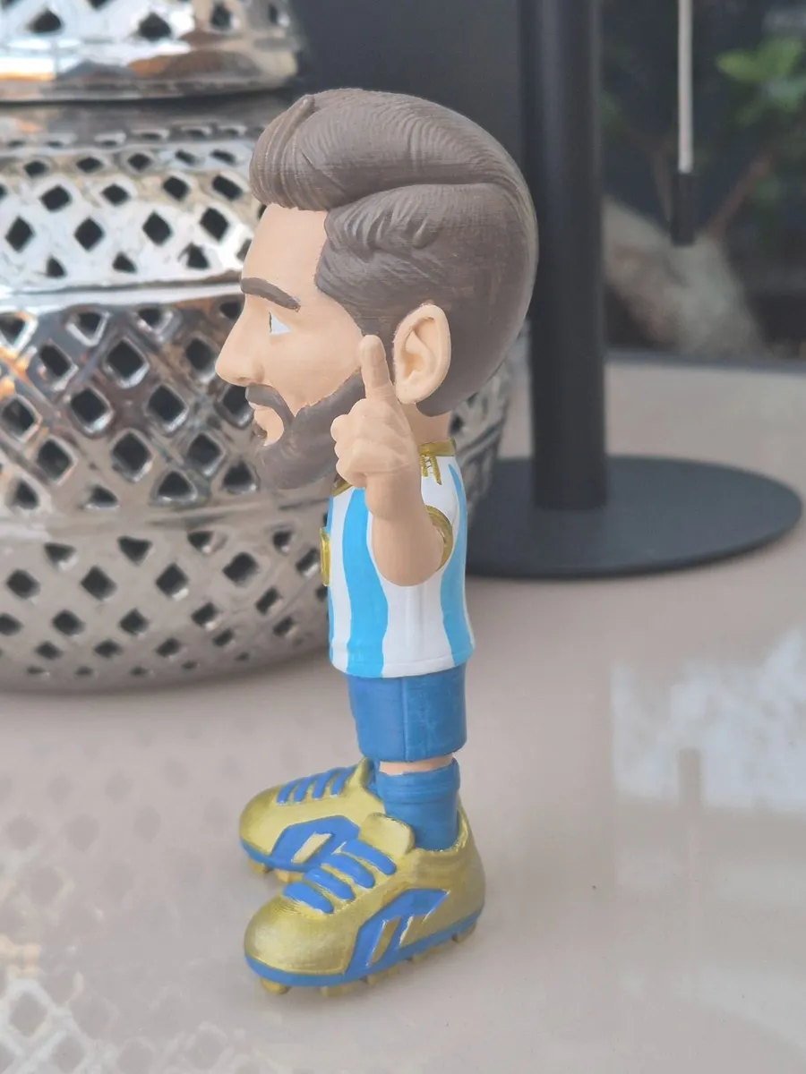 Messi Argentina Figurine — Hand-Painted 3D Printed - Image 1