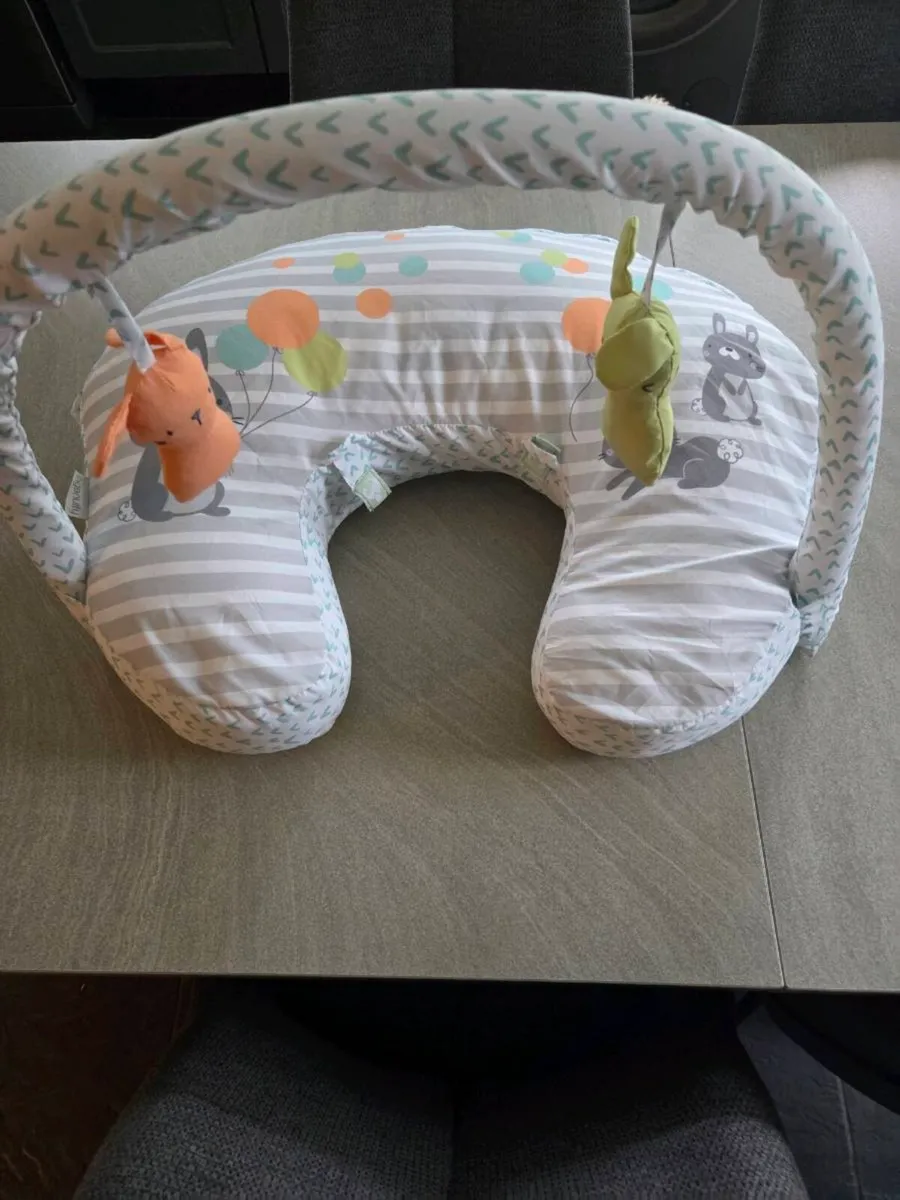 Nursing Pillow with Toy Play Arch - Image 1