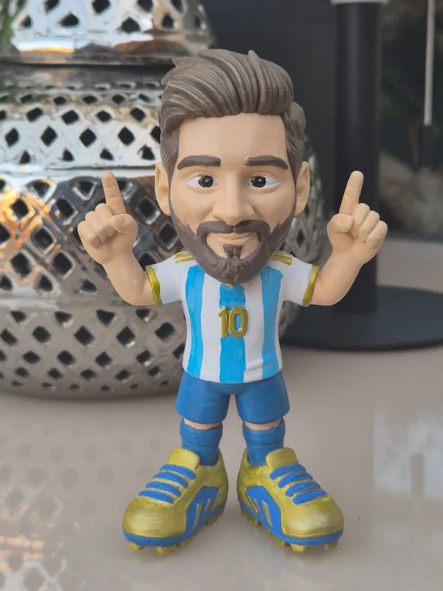 Messi Argentina Figurine — Hand-Painted 3D Printed - Image 3