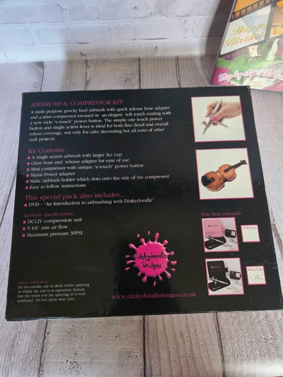 Dinkydoodle Airbrush & Compressor Kit for Cake Dec - Image 3
