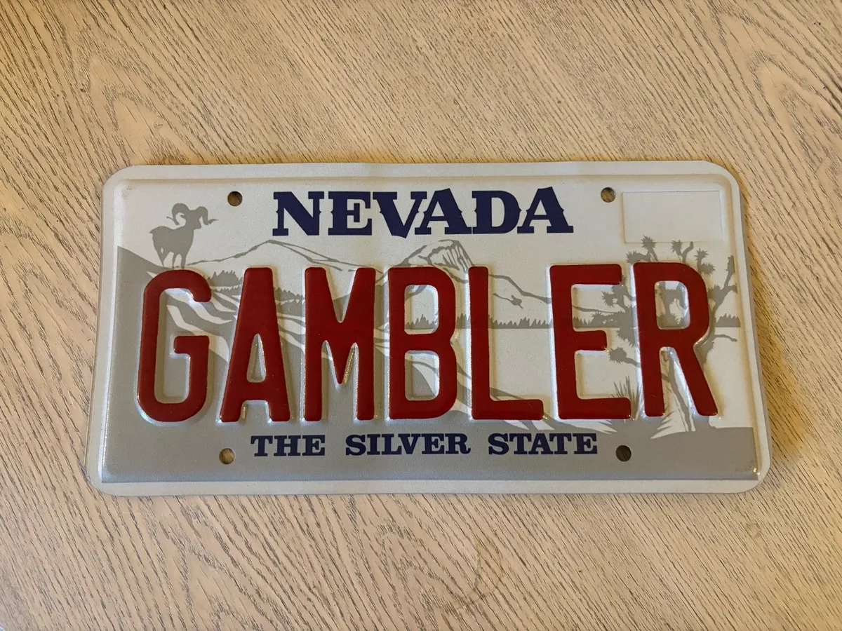Novelty Las Vegas “Gambler” License Plate