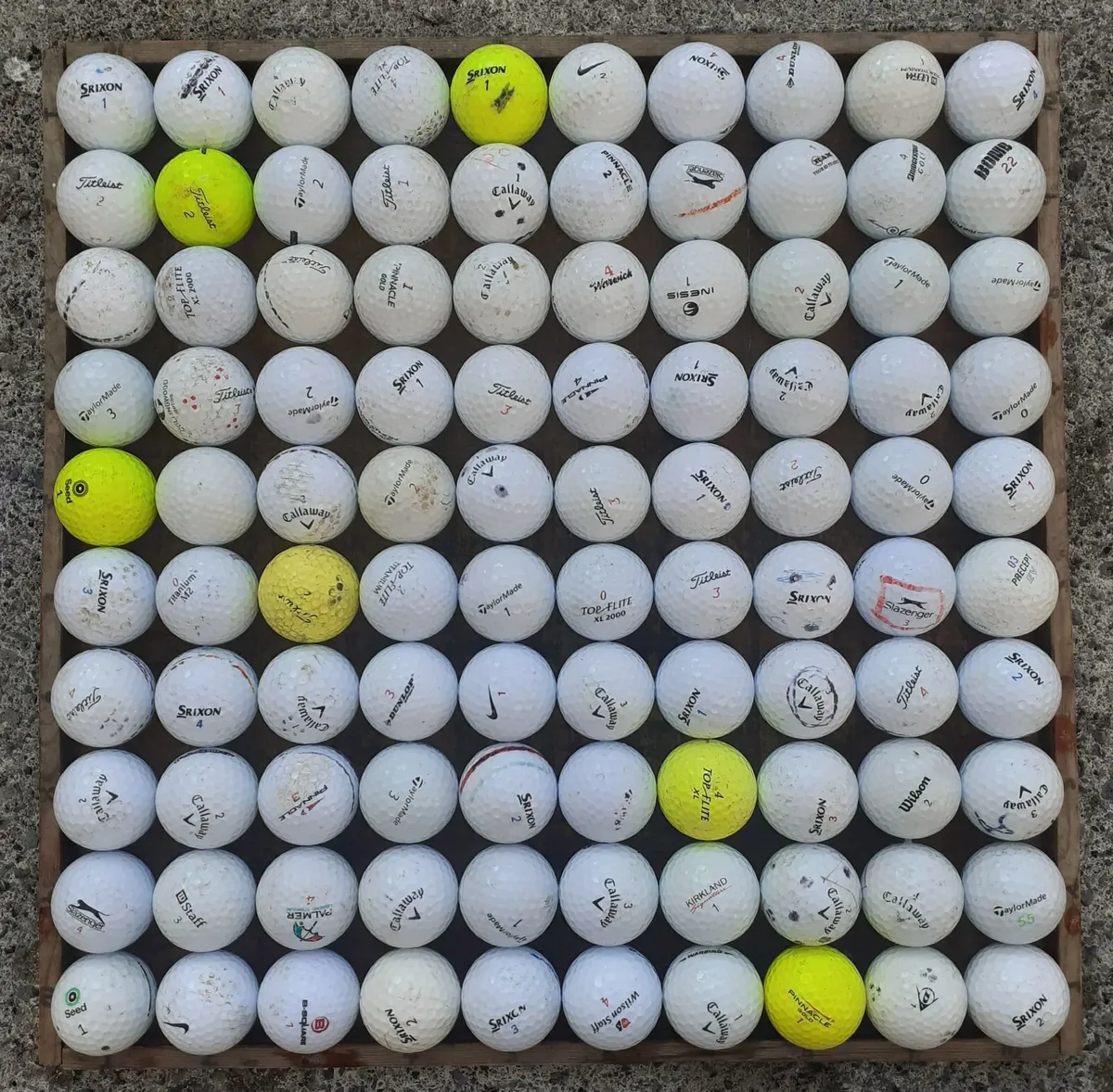 100 Practice golf balls 30euro