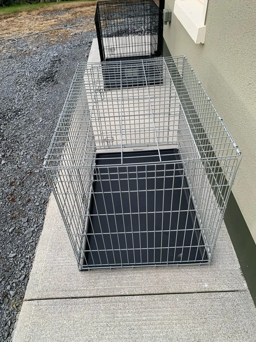 2 good as new large dog cages - Image 1