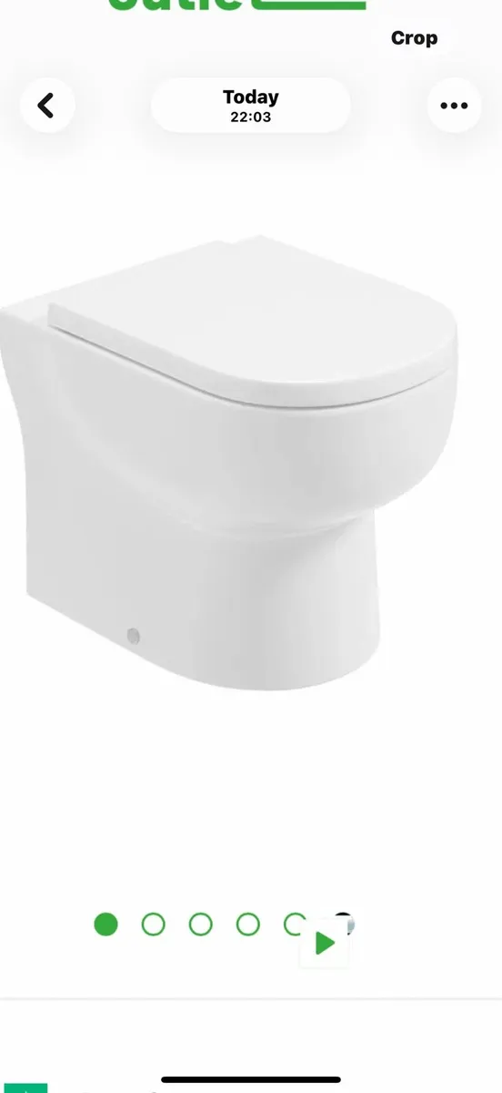 Sonas rimless back to wall toilet seat with citern