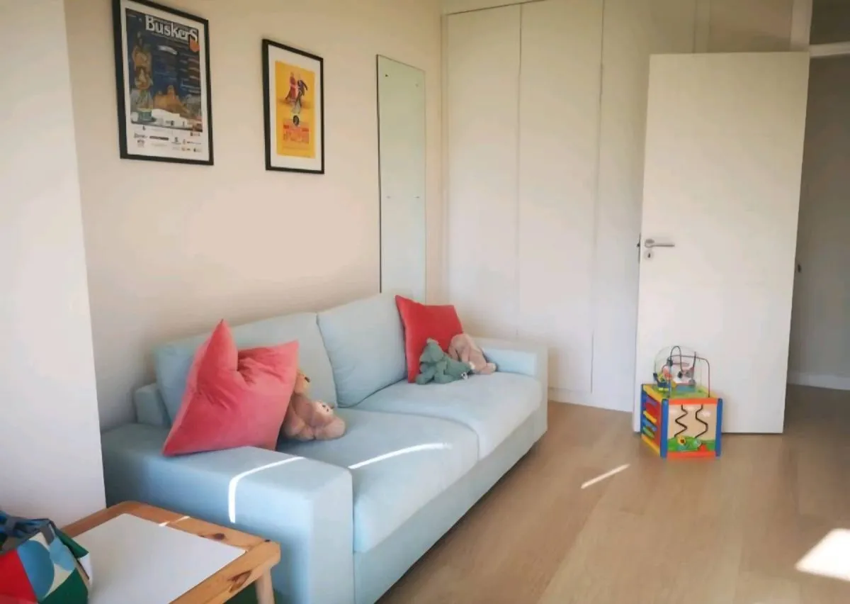 Blue IKEA sofa bed - Image 3