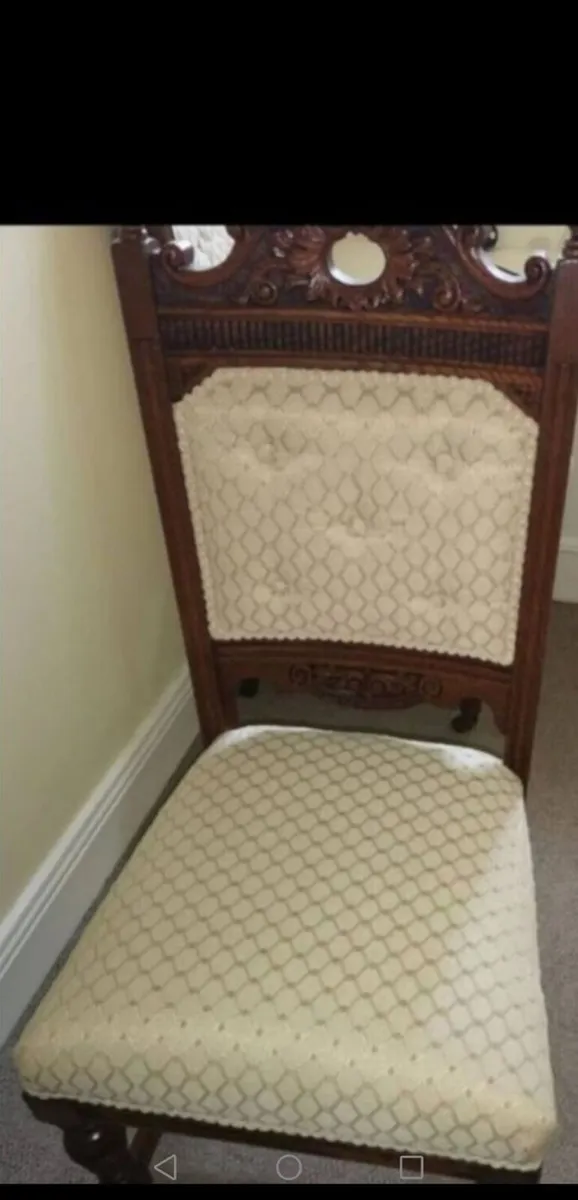 Newly Reupholstered Occasional Chair & Footstool - Image 1