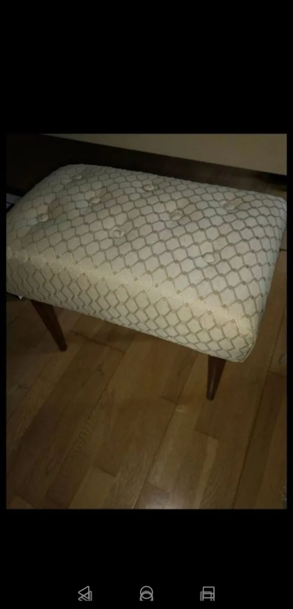 Newly Reupholstered Occasional Chair & Footstool - Image 2