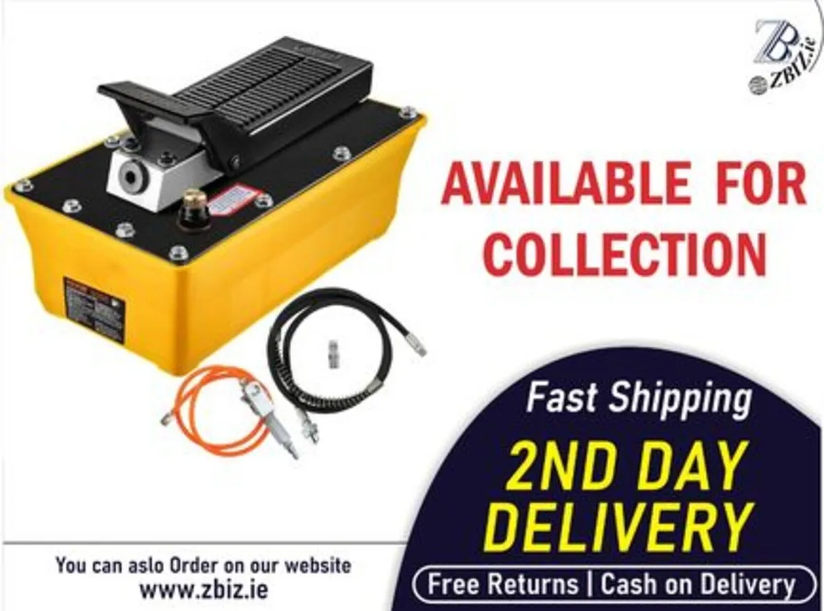 Air Hydraulic Foot Pump 10,000 PSI Heavy Duty - Image 1