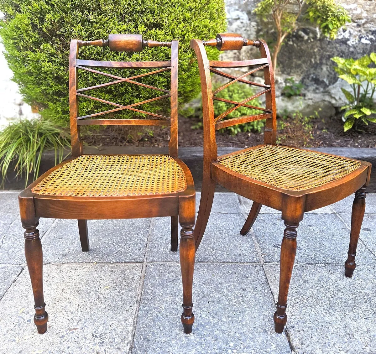 Victorian Cane Seat Chairs- Circa 1890 - Image 1