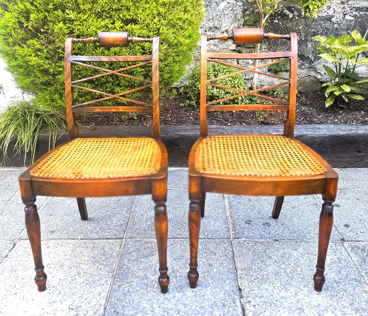 Victorian Cane Seat Chairs- Circa 1890 - Image 2