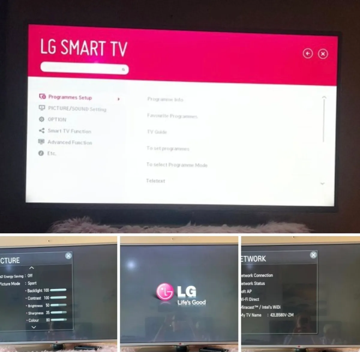 42" LG SMART TV WITH FULL BUILT-IN SMART FEATURES, - Image 1