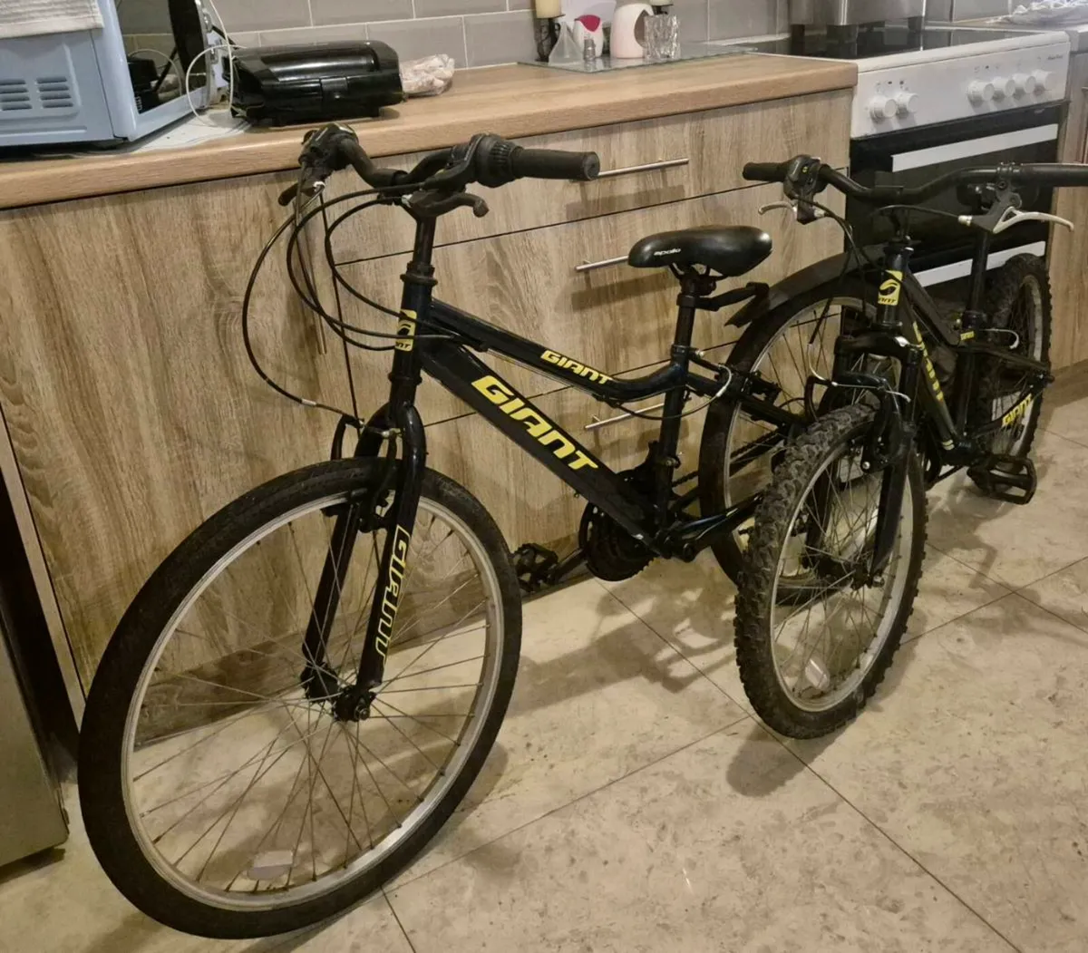 TWO WELL-KNOWN GIANT BRAND KIDS MOUNTAIN BIKES WIT - Image 4