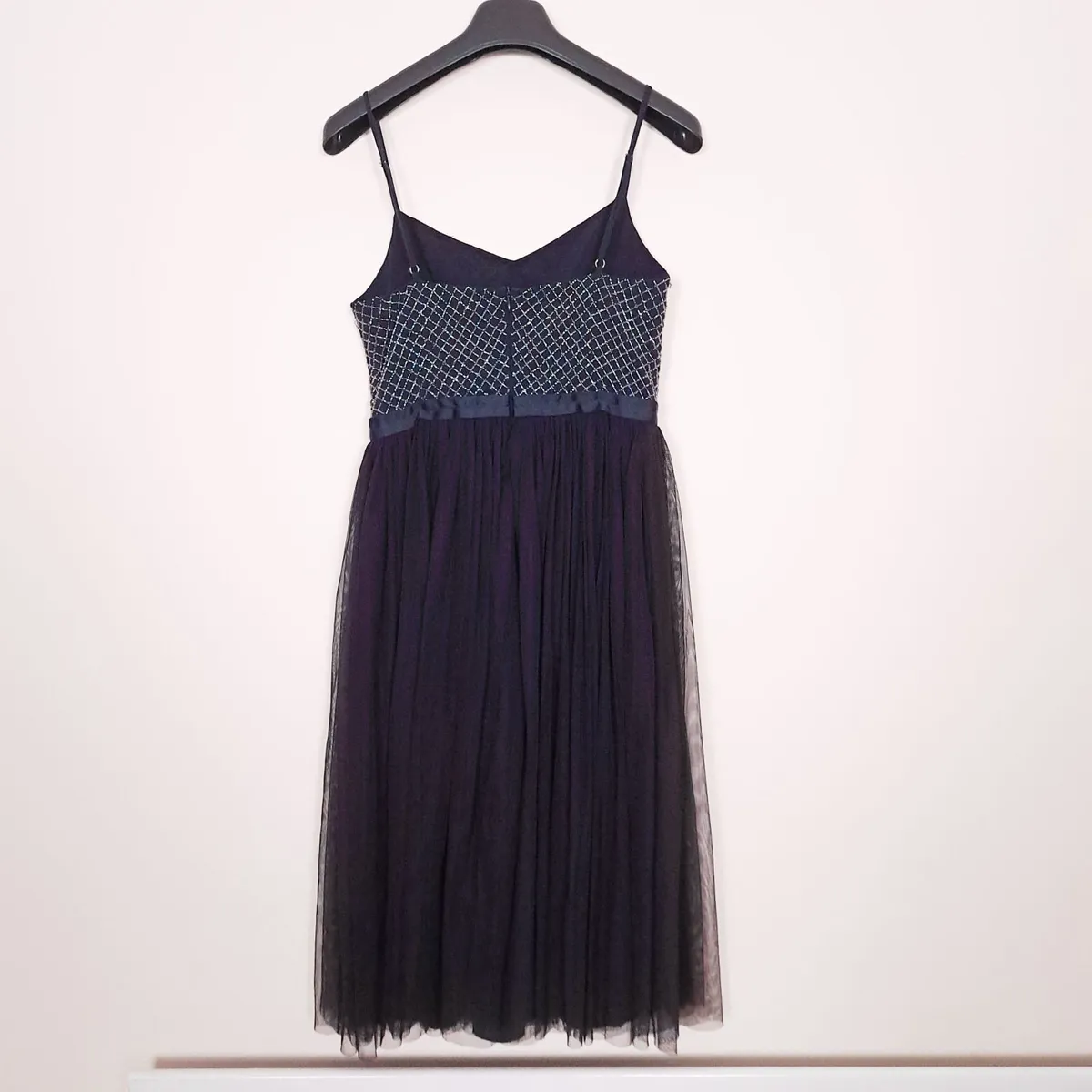 Needle & Thread Navy Sequin Mesh Tulle Dress 10UK - Image 3