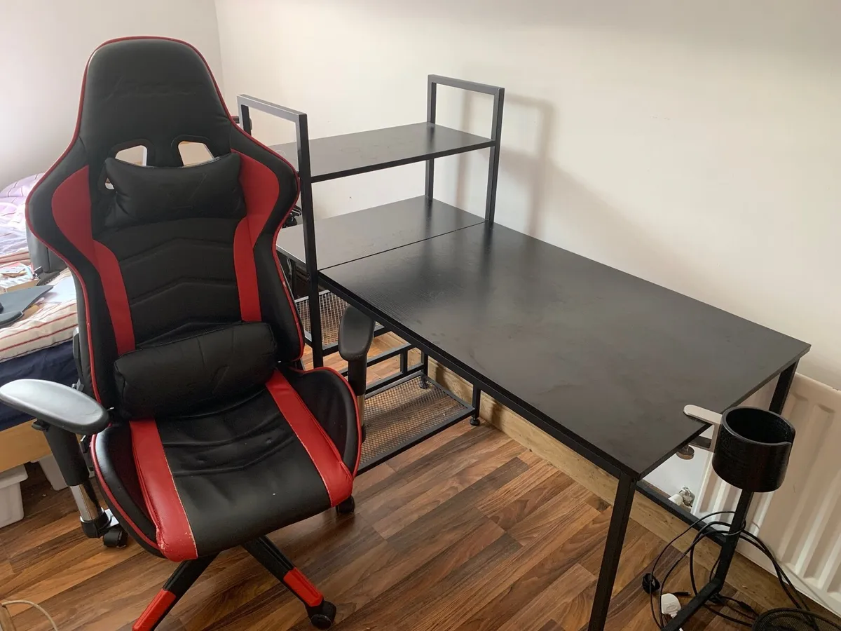 Gaming / office desk with chair - Image 1