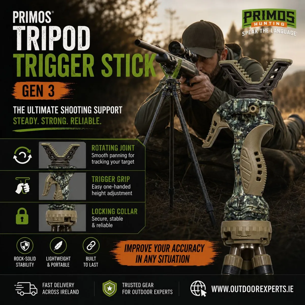 PRIMOS Trigger Stick® Gen 3 Tripod - Image 1