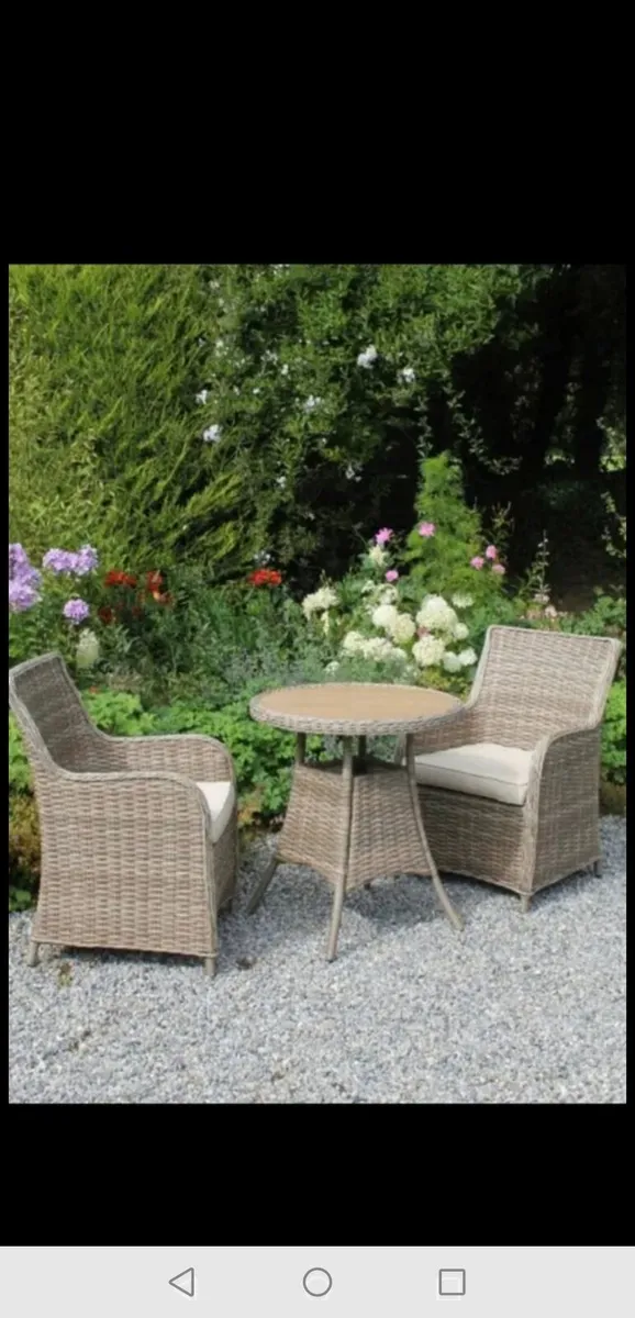 Brand New High Quality Basket Rattan Bistro Set  -