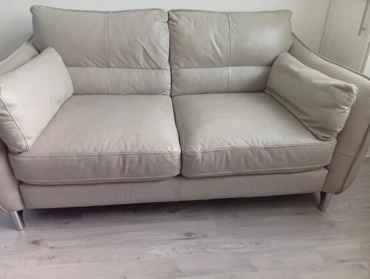 Italian Genuine Leather Comfortable Sofa - Image 1