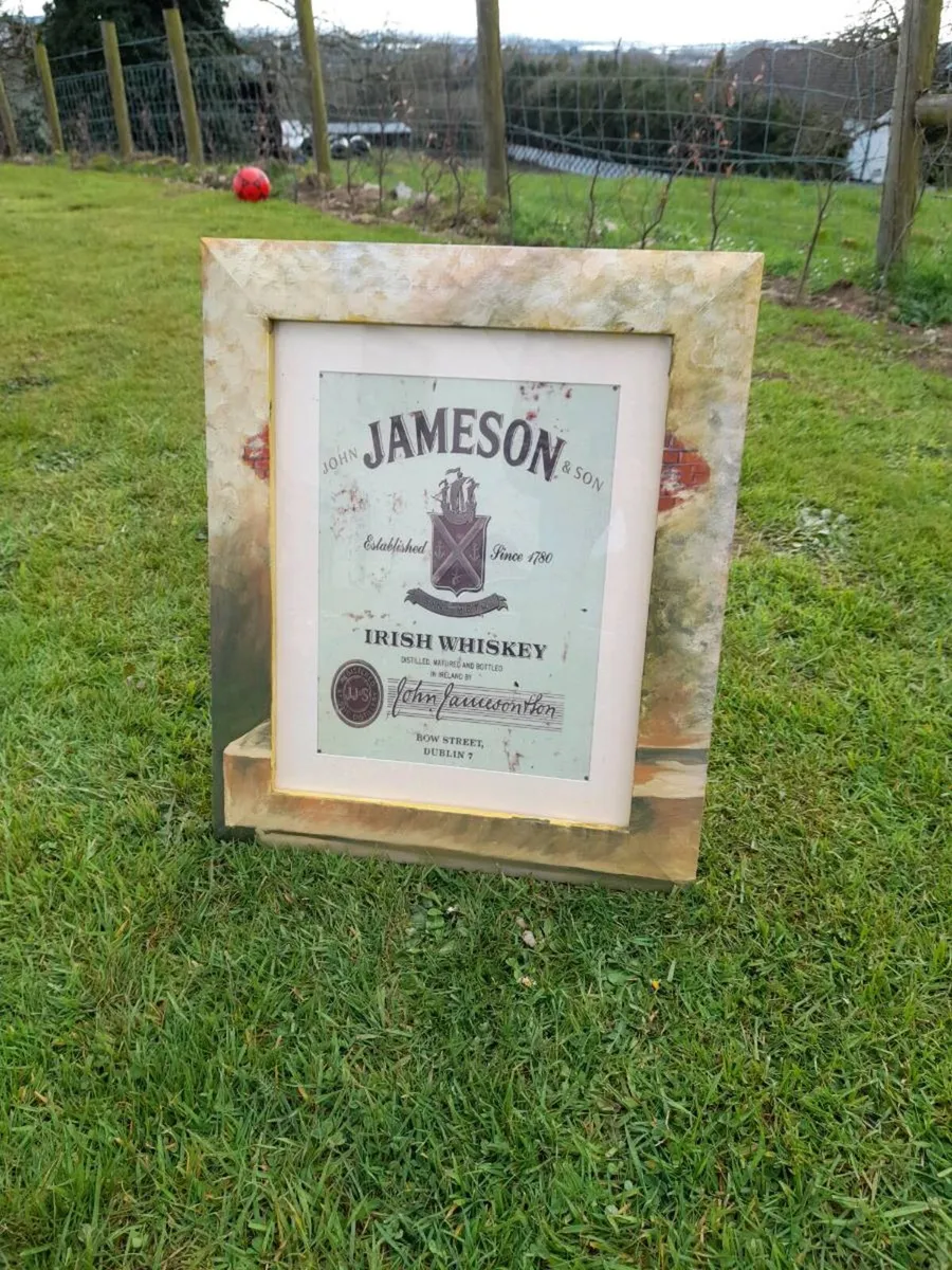 Jameson Tin Sign Framed - Image 1