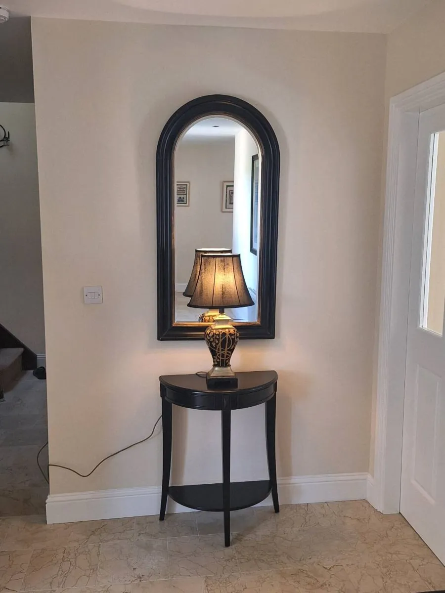 Hall Table, Mirror and Lamp - Image 1