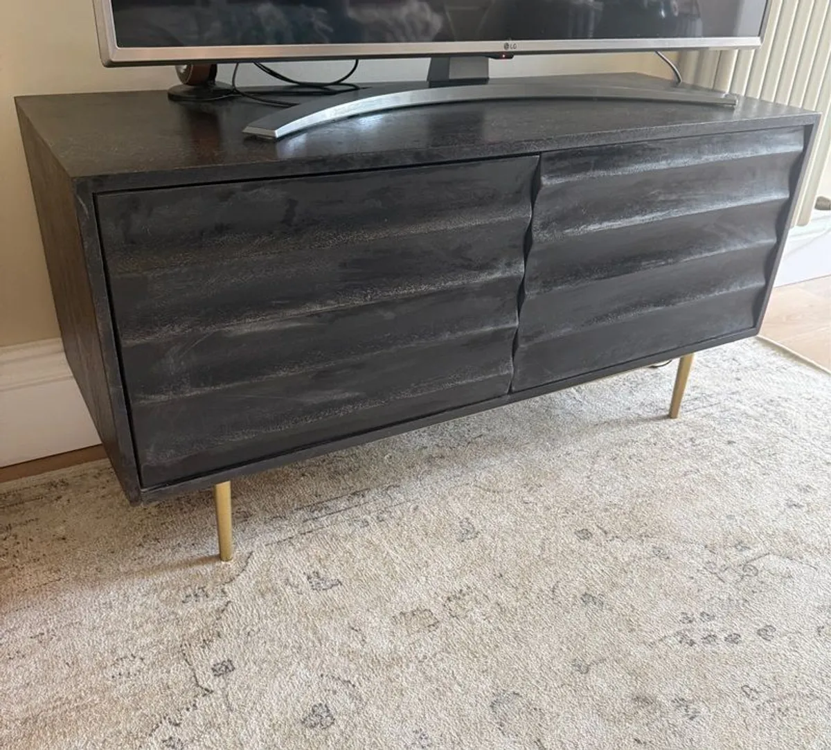 Swoon Katana sideboard in black - solid mango wood - Image 1