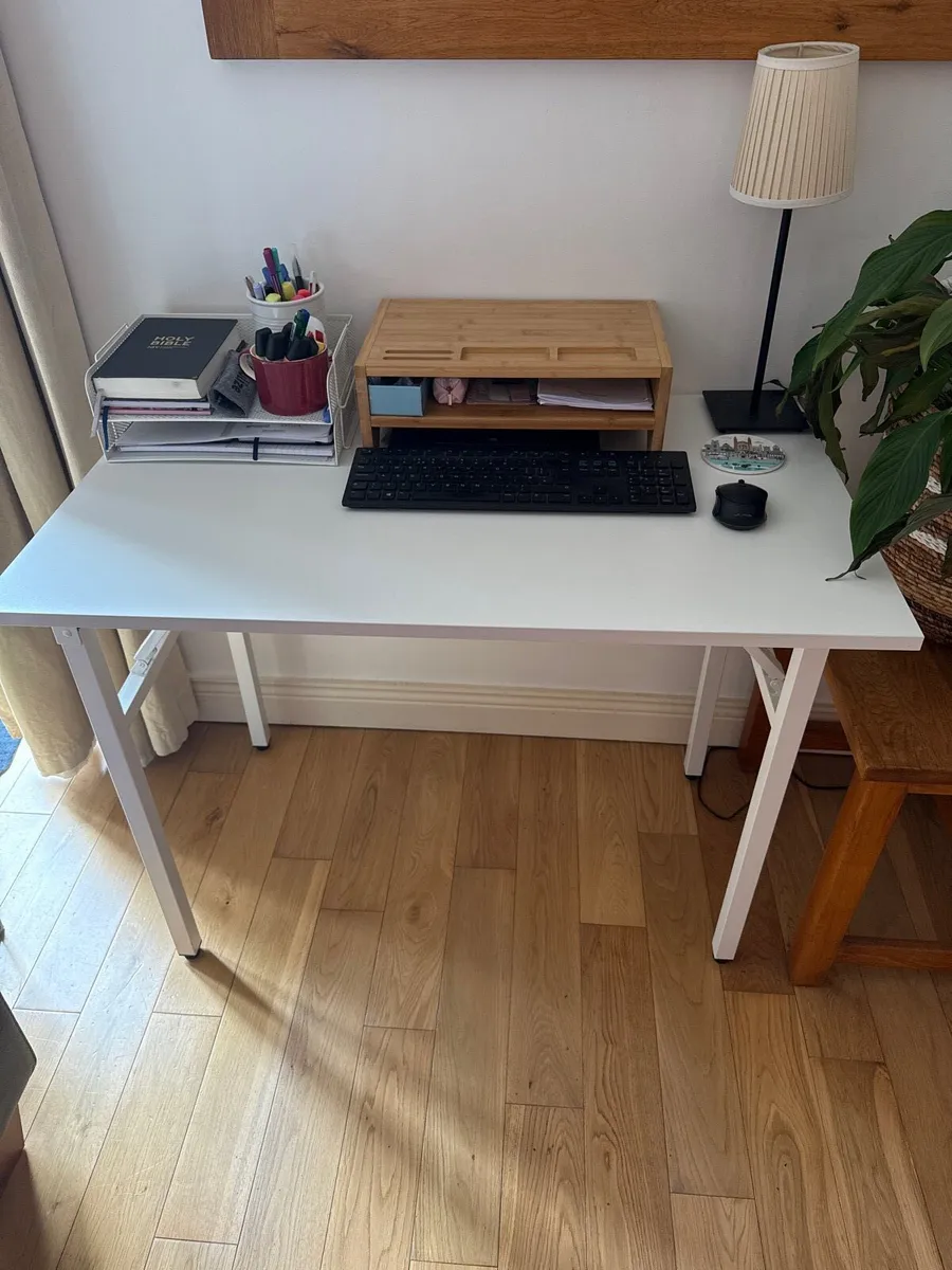 Foldable desk white - Image 1