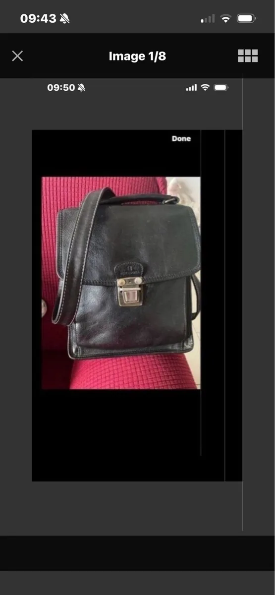 Hexagona Leather Shoulder Bag - Image 1