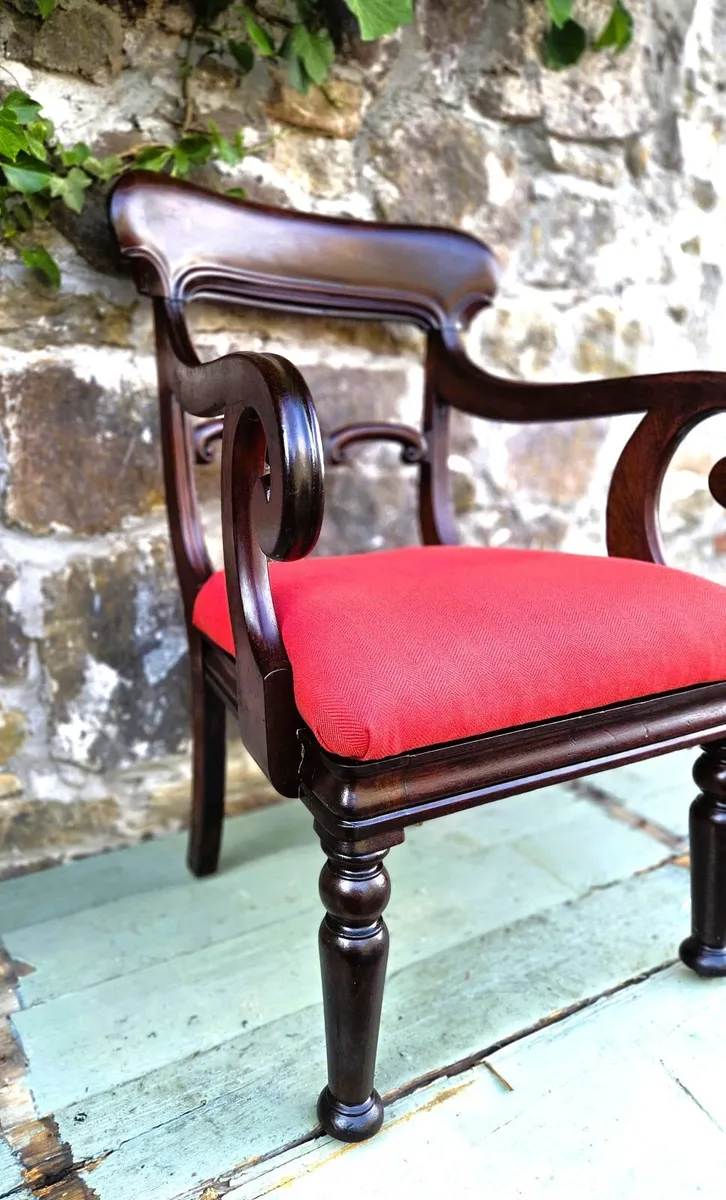 Georgian Scroll Armchair- Circa 1830 - Image 2