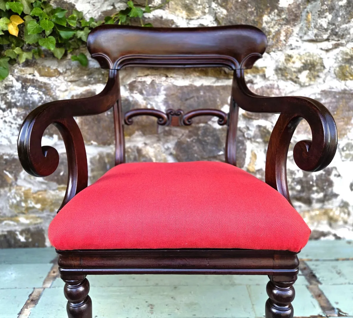 Georgian Scroll Armchair- Circa 1830 - Image 3