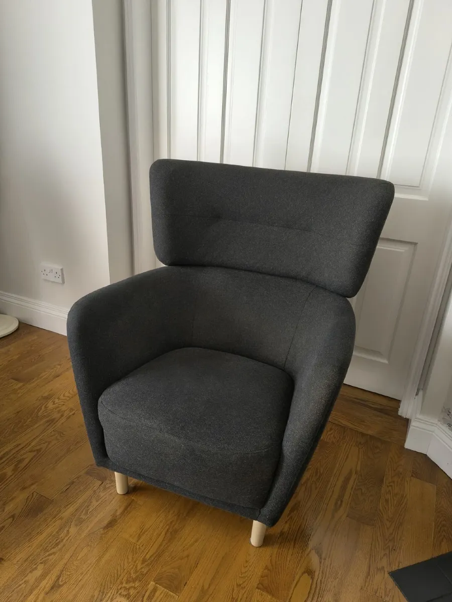 Ikea Oskarshamn Charcoal Grey Arm Chair - Image 3