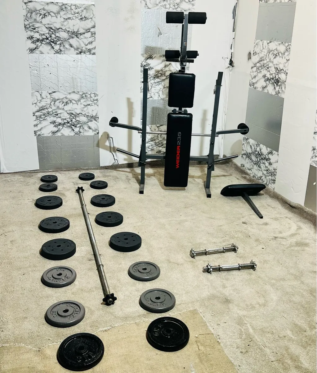 50KG DUMBBELLS BARBELL SET ADJUSTABLE BENCH - Image 4