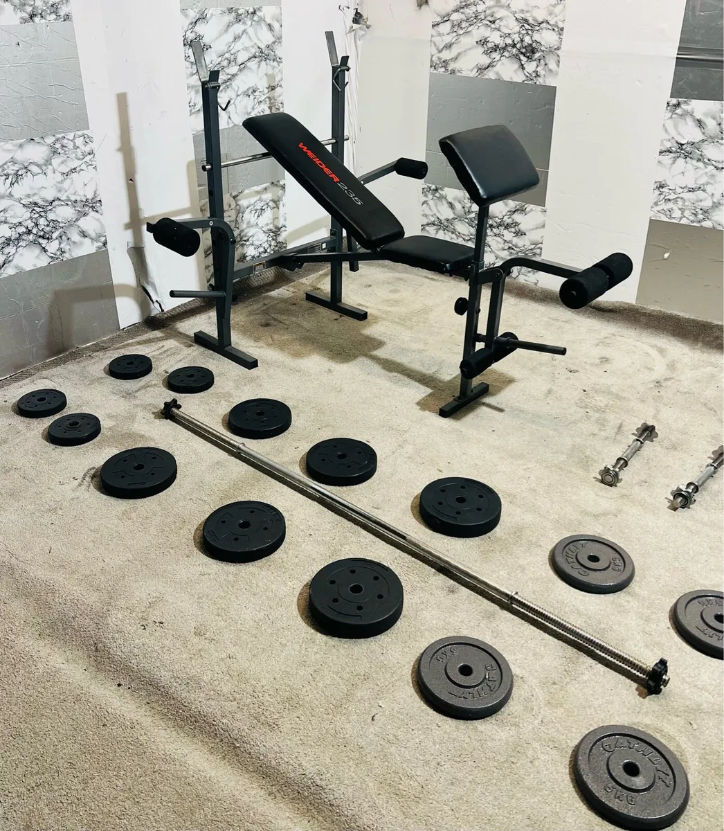 50KG DUMBBELLS BARBELL SET ADJUSTABLE BENCH - Image 1
