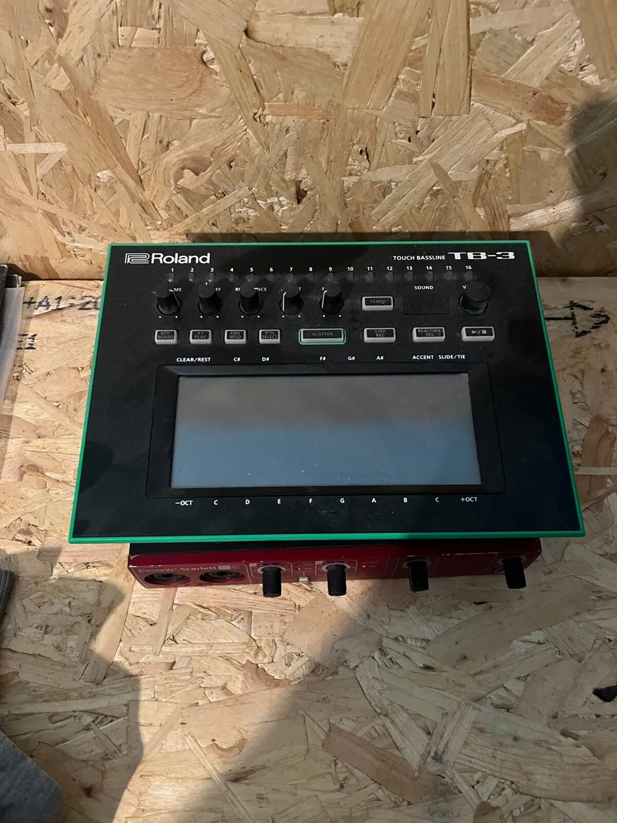 Studio gear. Yamaha hs50m. Roland TB3. Focusrite. - Image 3