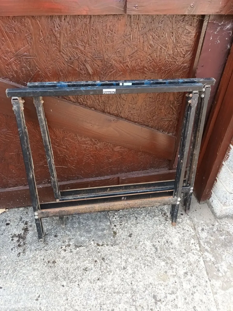 Foldable Trestles for Sawhorse or Stall Table - Image 4