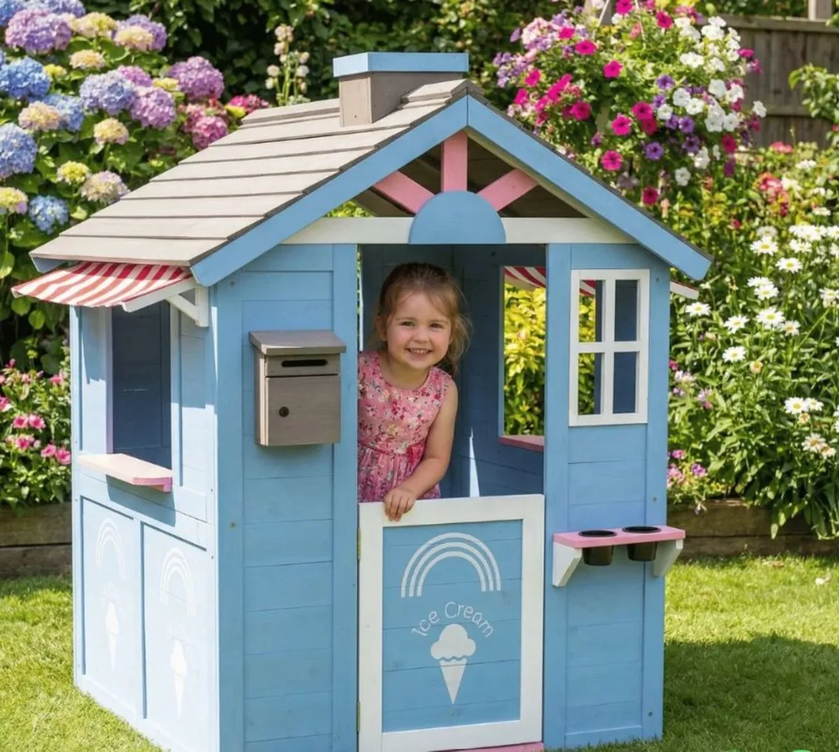 Sweet Scoops Ice Cream Shop Wooden Playhouse - Image 1