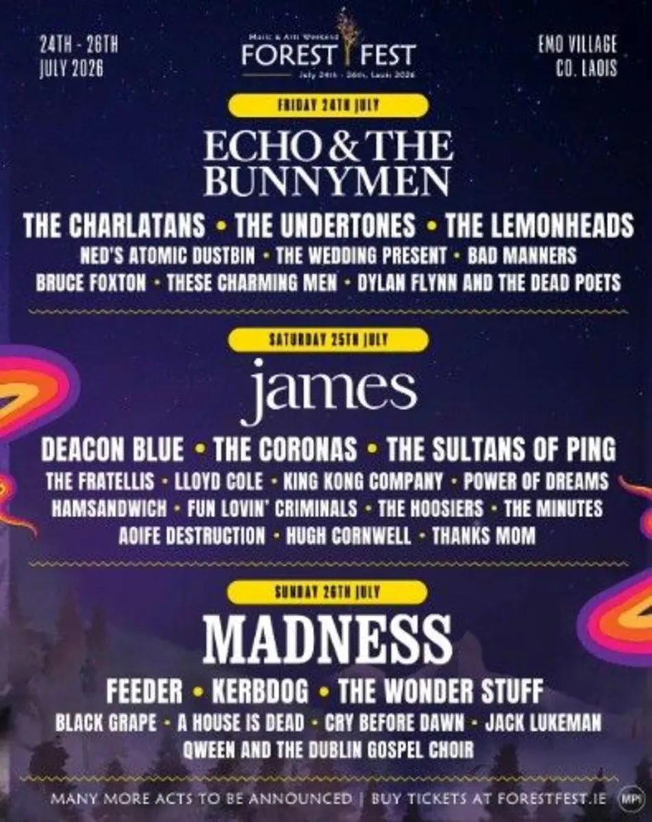 2 x Forest Fest Tickets 24-26th July