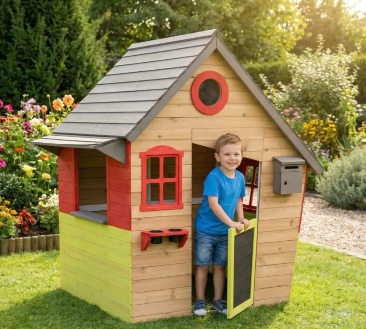 Storybook Kids Wooden Playhouse - Image 1