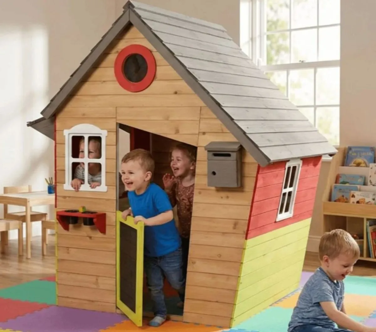 Storybook Kids Wooden Playhouse - Image 4