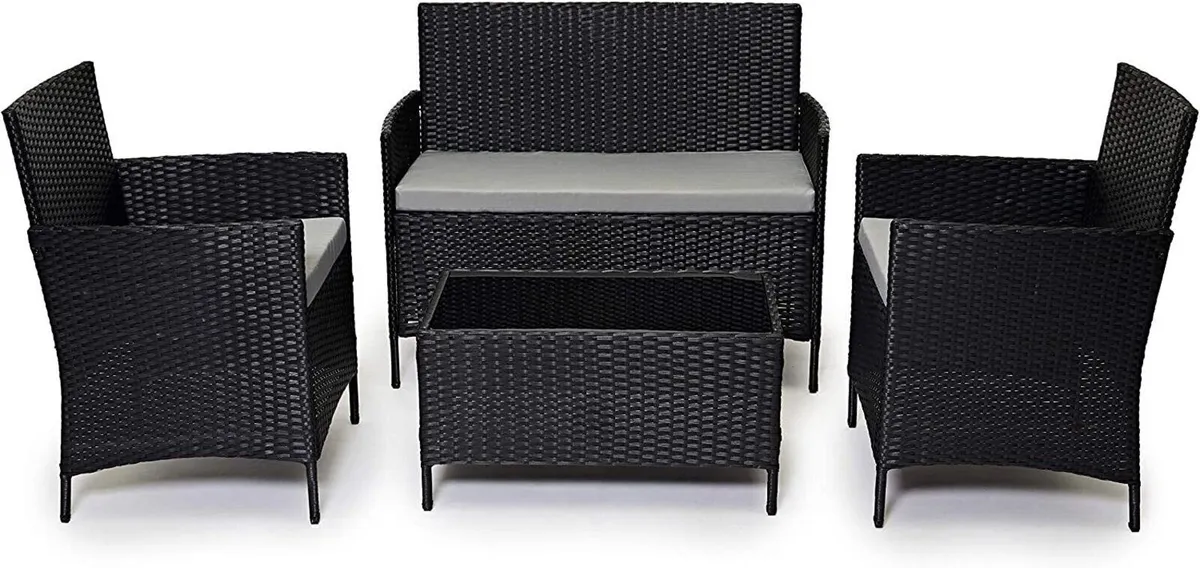 4-Piece Rattan Garden Chair - Image 2