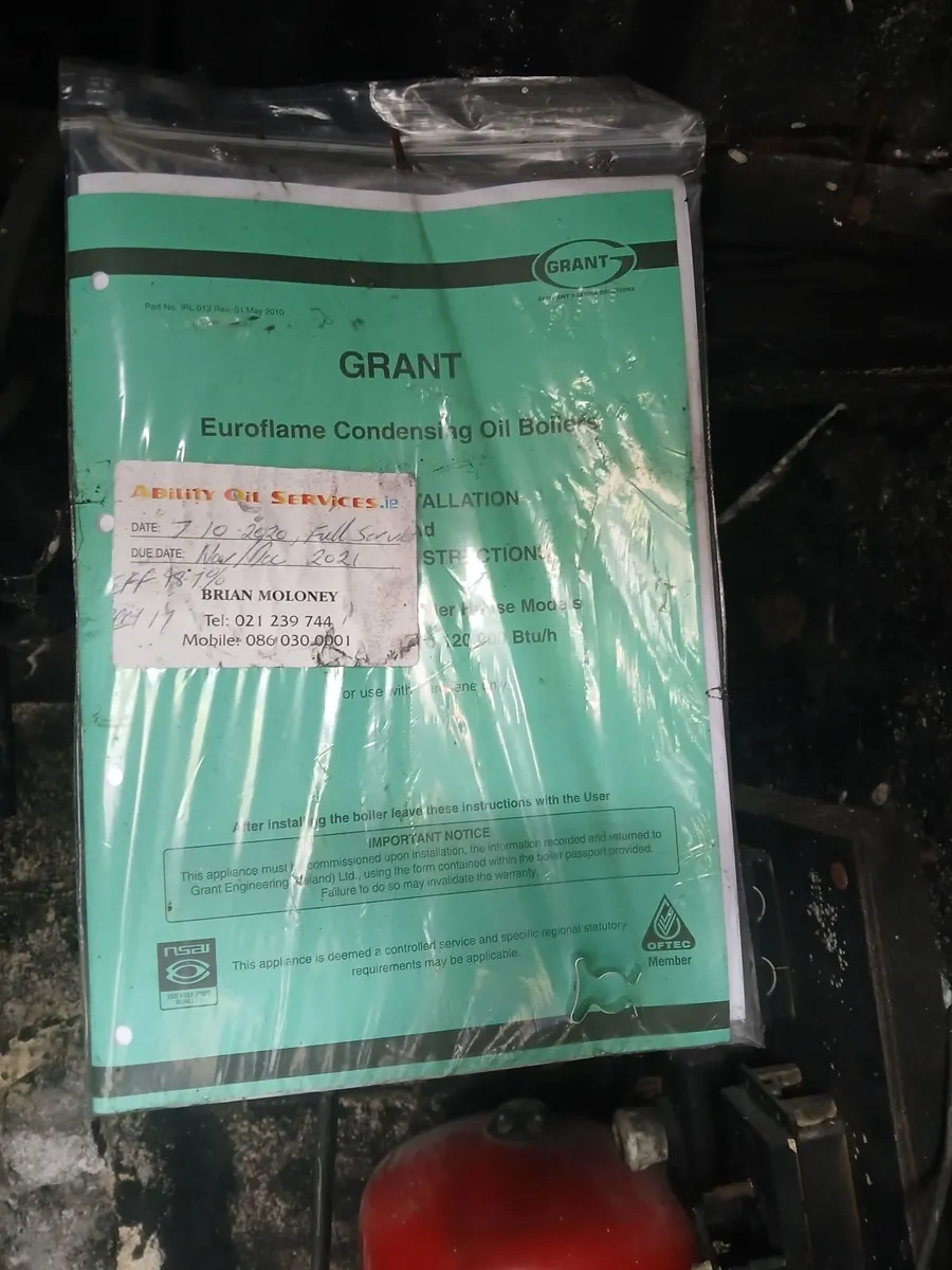 Grant Vortex Condensing Oil Boiler and Tank - Image 1