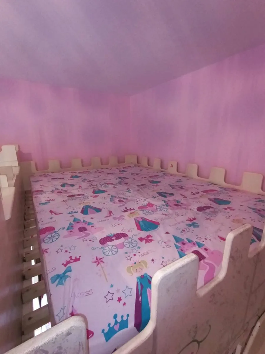 Castle-Themed Double Bunk Bed with Separate Stairs - Image 3