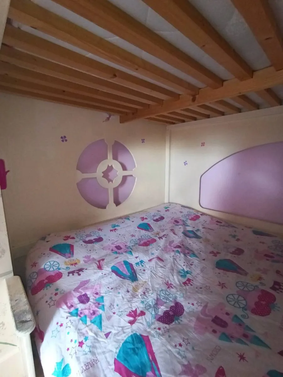 Castle-Themed Double Bunk Bed with Separate Stairs - Image 4